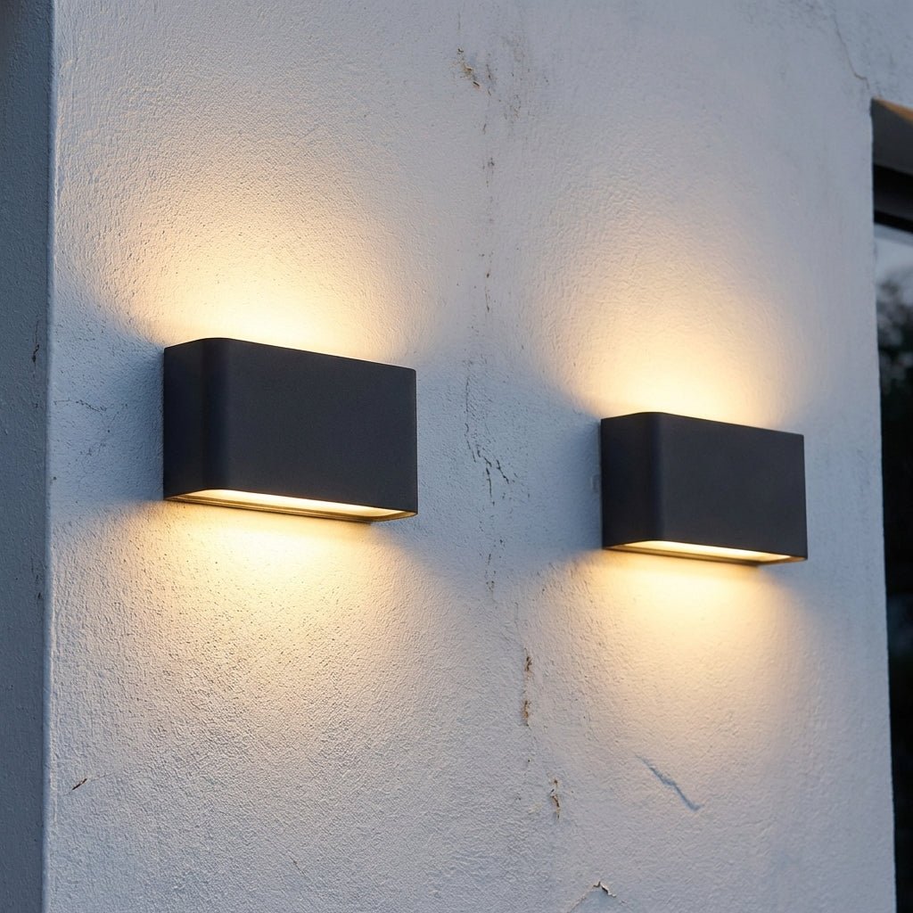 Modern LED kültéri fali lámpa IP65 vízálló alumínium fali lámpatest meleg fehér fényben