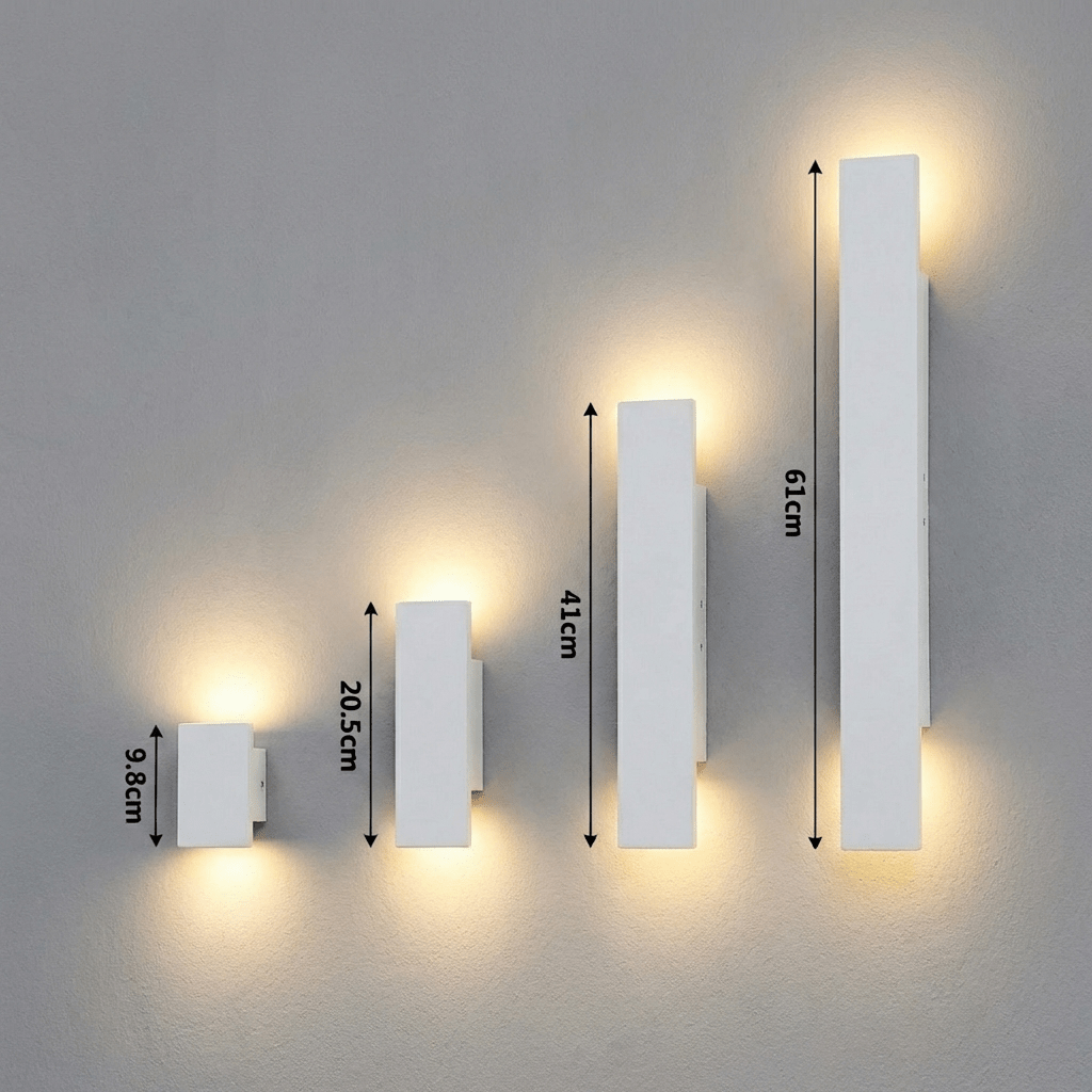 Moderne LED utendørs vegglampe vanntett aluminiumslykt slank hagespot