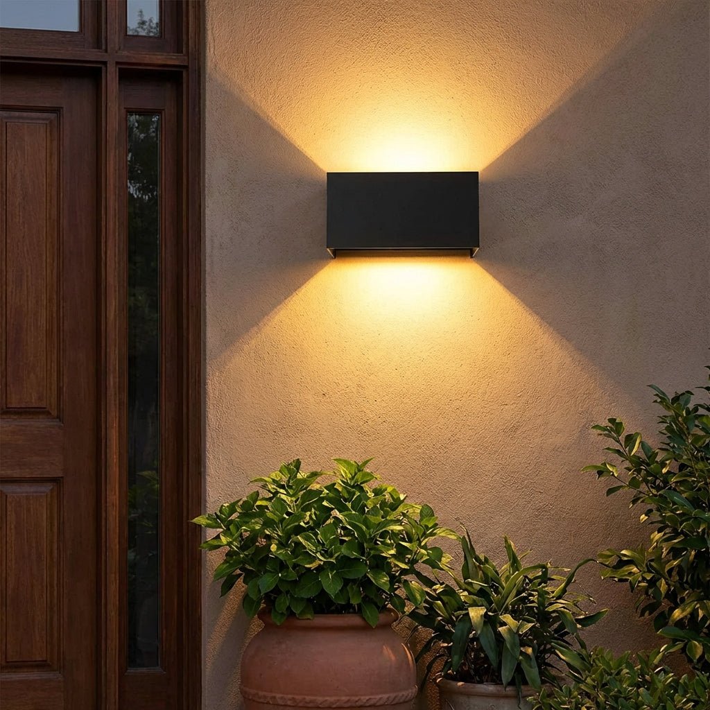 Lumină de perete LED modernă pentru exterior, corp din aluminiu rezistent la apă IP65, 12W 24W