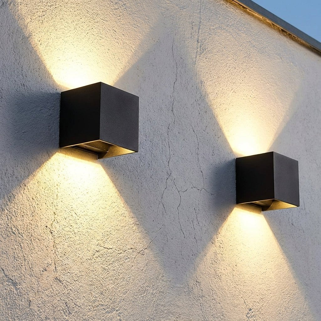 Lumină de perete LED modernă pentru exterior, corp din aluminiu rezistent la apă IP65, 12W 24W