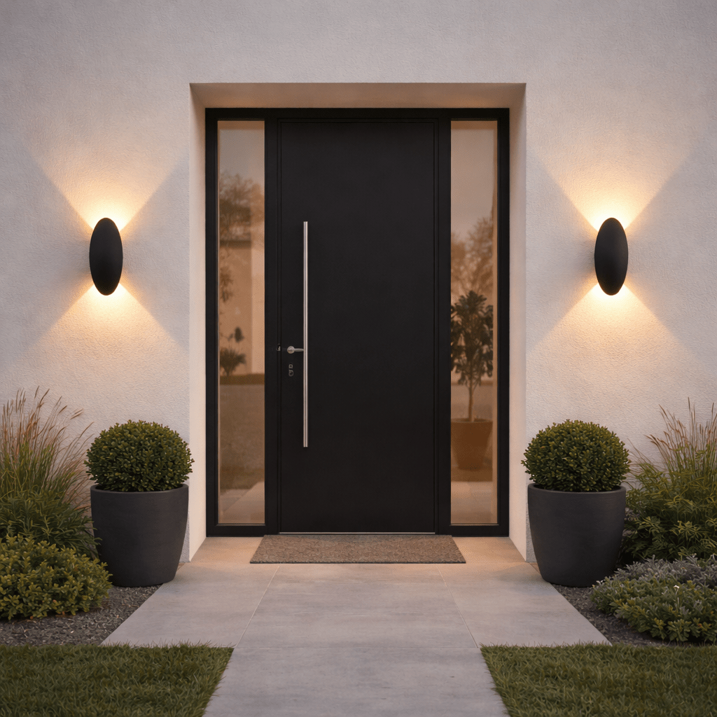 Oval LED vegglampe, vanntett aluminium innendørs og utendørs lys