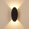Oval LED vegglampe, vanntett aluminium innendørs og utendørs lys