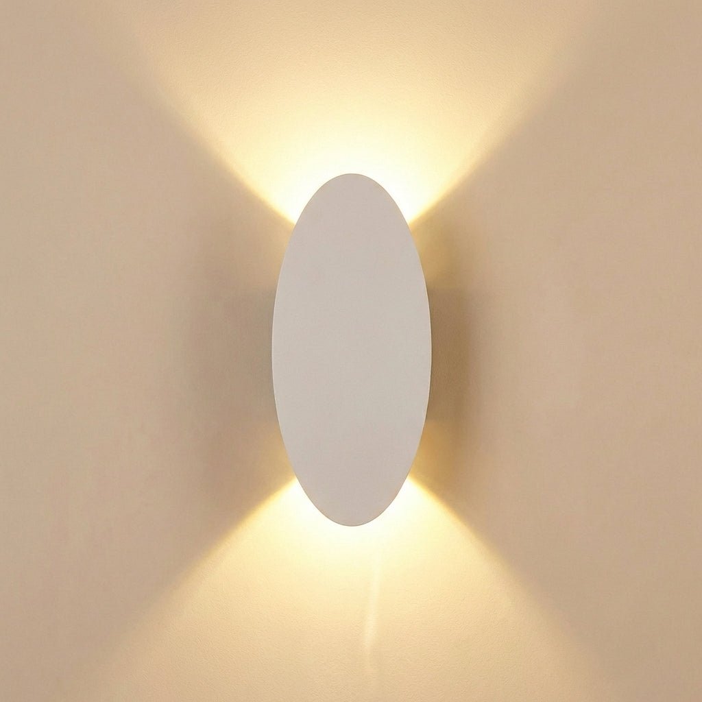 Oval LED vegglampe, vanntett aluminium innendørs og utendørs lys