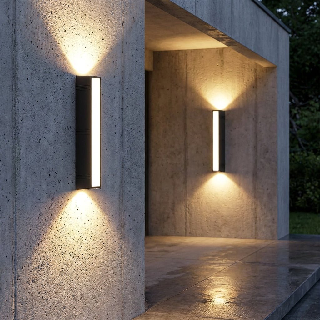 Modern minimalista lineáris LED kültéri fali lámpa IP65 vízálló kertvilágítás fekete