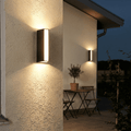 Modern minimalista lineáris LED kültéri fali lámpa IP65 vízálló kertvilágítás fekete
