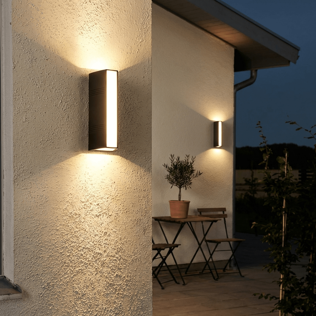 Modern minimalista lineáris LED kültéri fali lámpa IP65 vízálló kertvilágítás fekete
