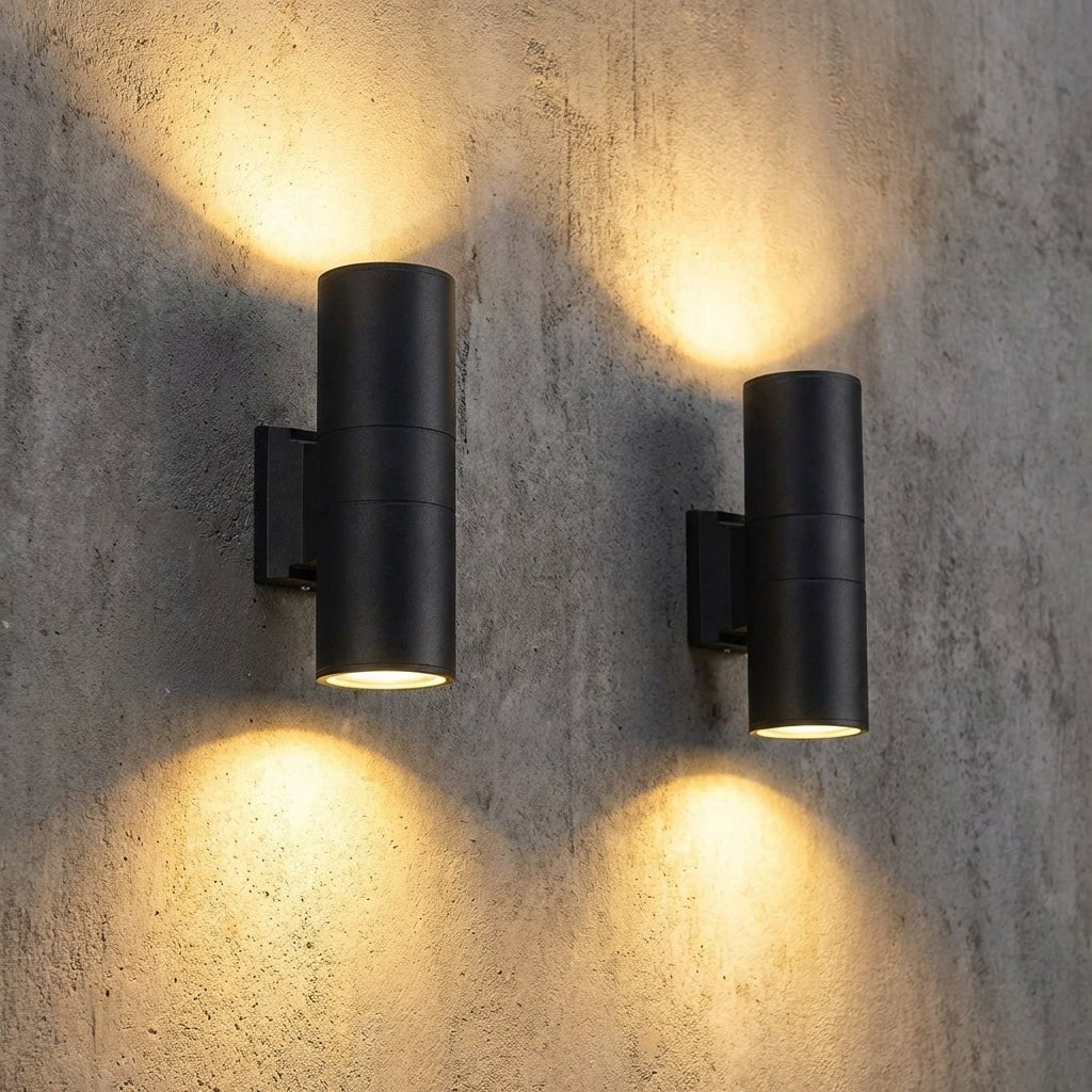 Moderne opp-ned utendørs vegglampe med vanntett LED sylinder utendørs lampe
