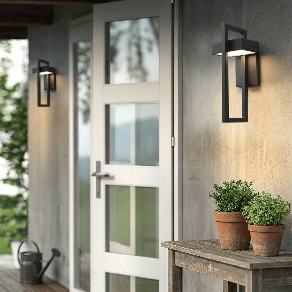 Moderne værbestandig vegglampe svart utendørs lykt IP65 hagespot