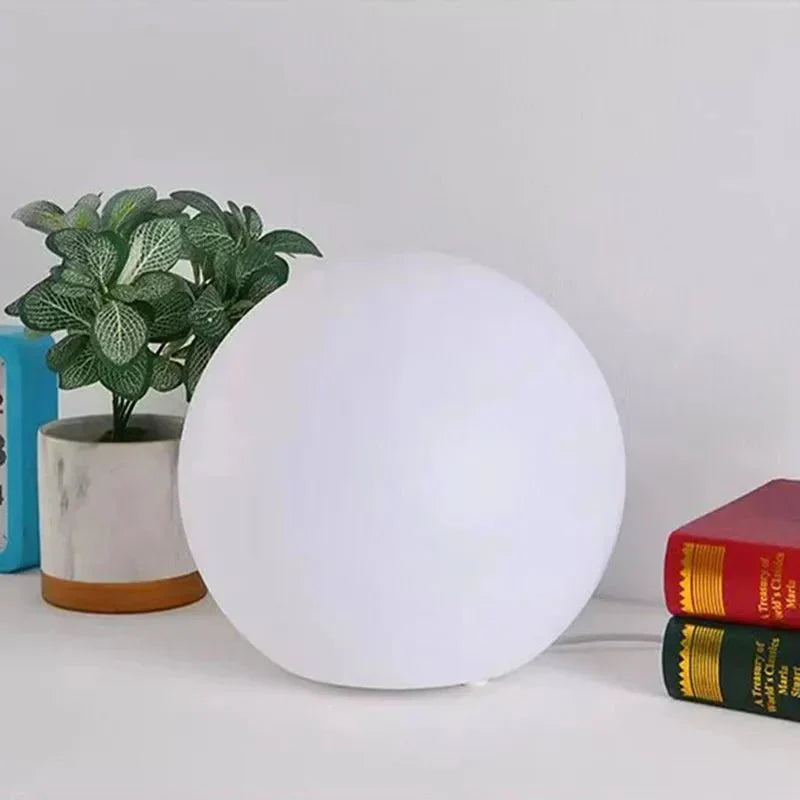 Luna bordlampe akryl kulelys varmt trefarget dimming skrivebord nattbordslampe