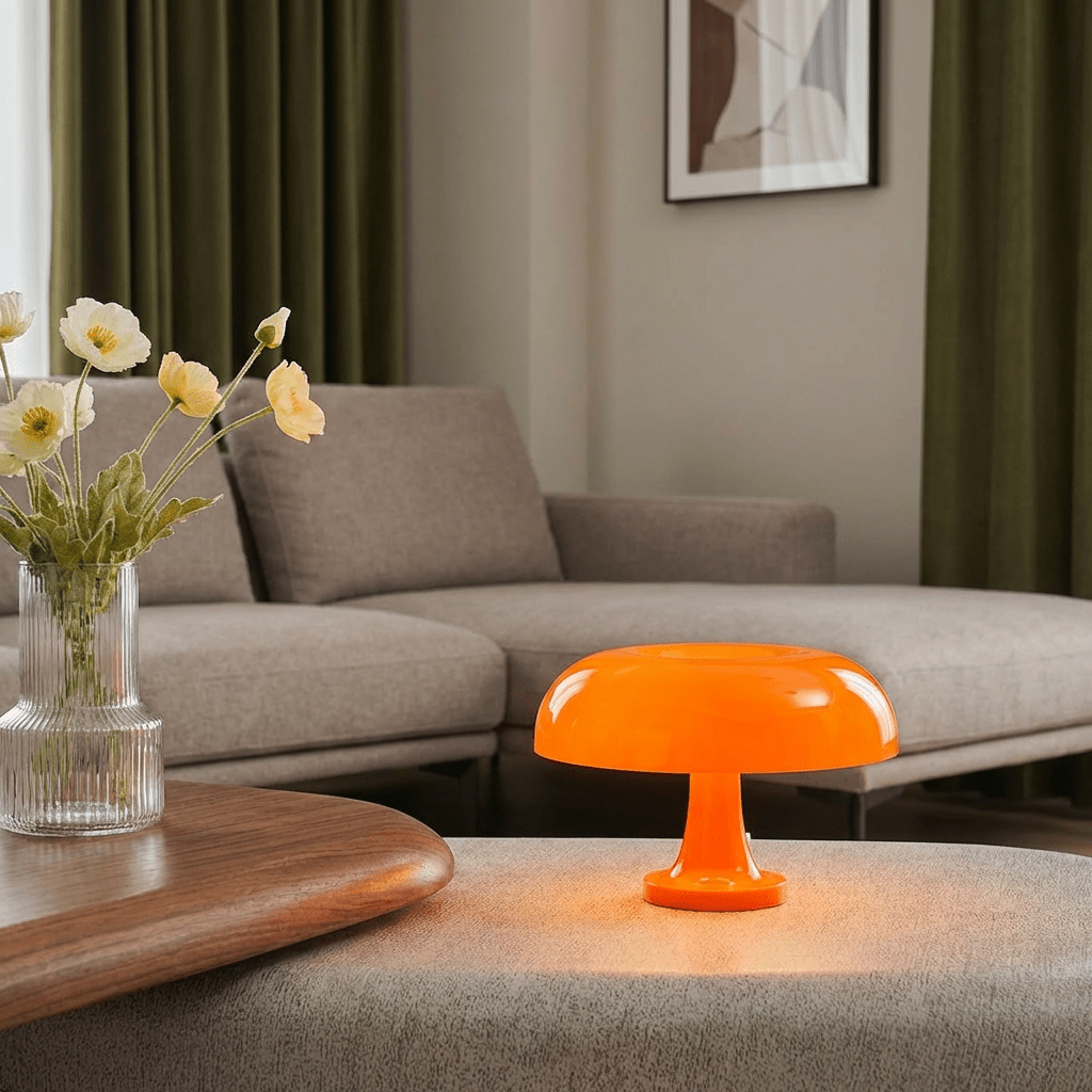Aurora sopp ABS nattbordslampe i Bauhaus-stil USB C dimming skrivebordslampe