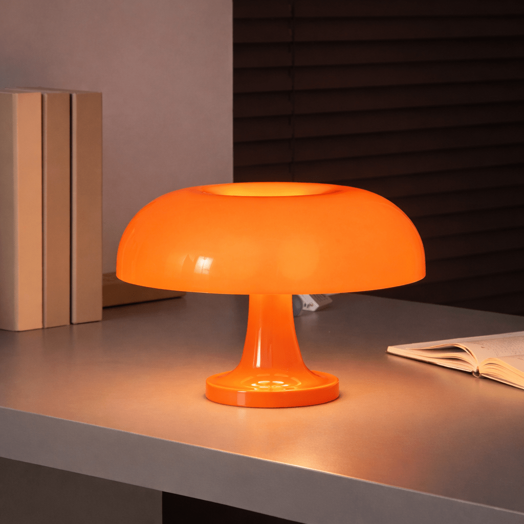 Aurora sopp ABS nattbordslampe i Bauhaus-stil USB C dimming skrivebordslampe