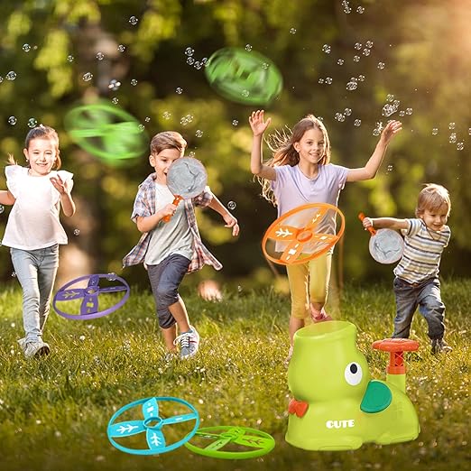 Kids Outdoor Frisbee Toss Game With Nets And Safety Goggles