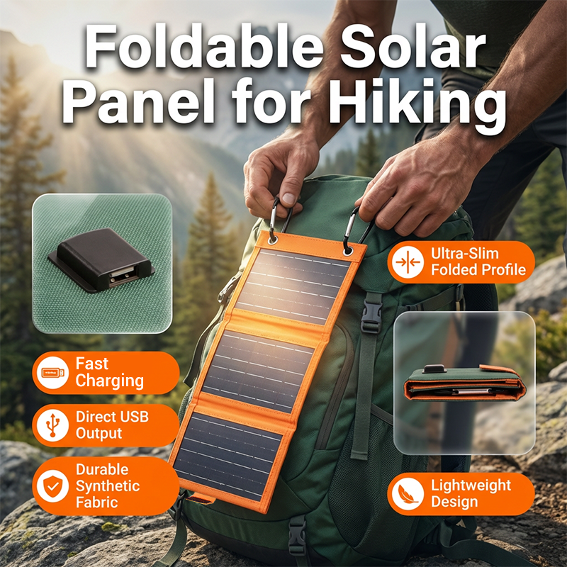 Sun Powered Portable Charger With USB Ports For Mobile Devices