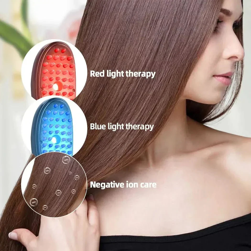 Pettine GlowFusion 5 in 1 con massaggio e terapia della luce per tutti i tipi di capelli