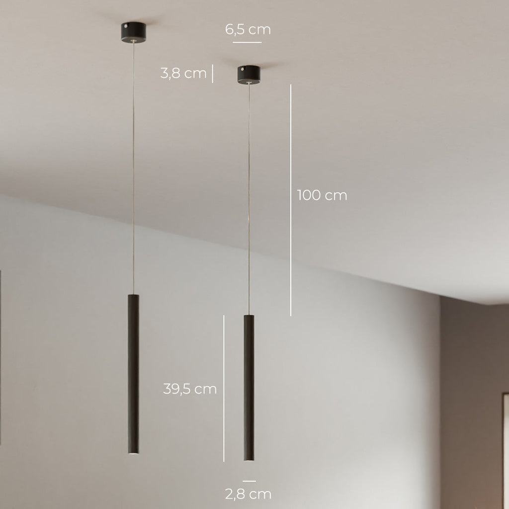 Cirroia Minimal Pendant Light by Lumenry Aluminum LED Hanging Lamp