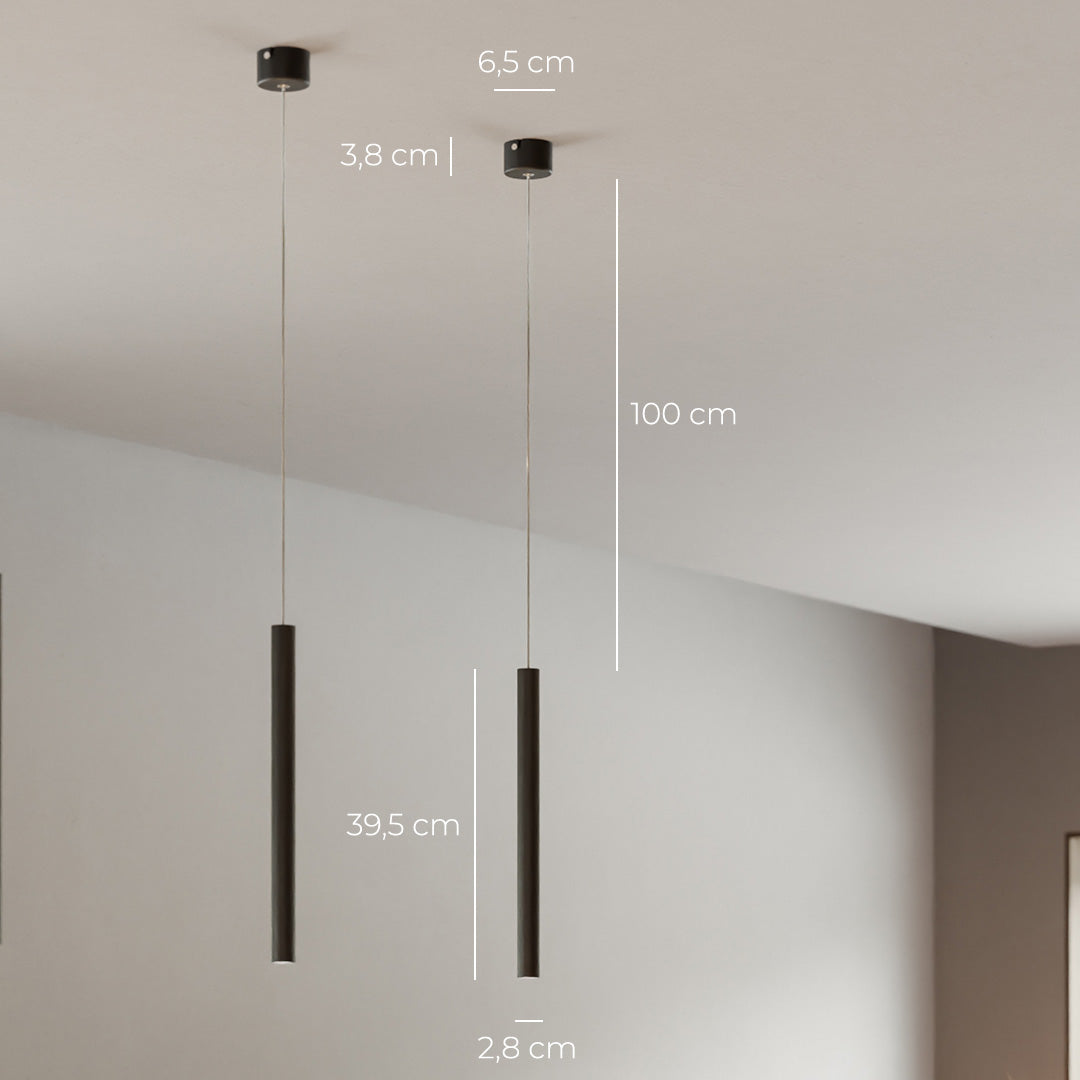 Cirroia Minimal Pendant Light by Lumenry Aluminum LED Hanging Lamp