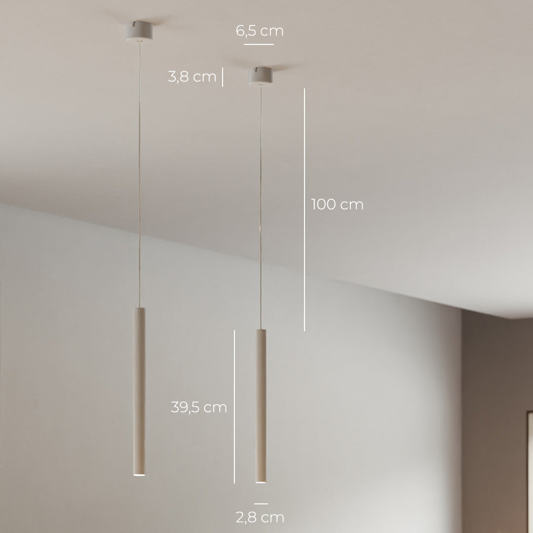 Cirroia Minimal Pendant Light by Lumenry Aluminum LED Hanging Lamp
