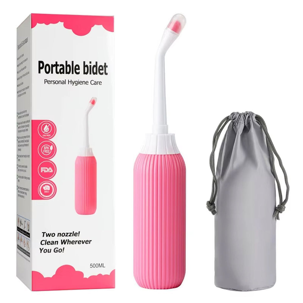 Reisebidet med 500 ml kapasitet og dobbel dyse