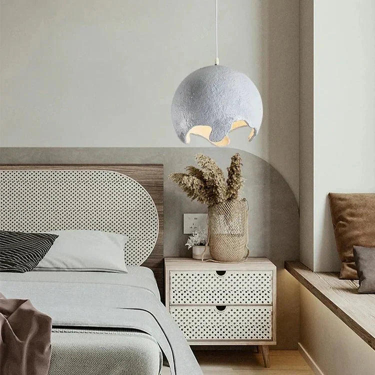 Lumora resin- og jernpendellampe med LED E27 og berøringskontroll