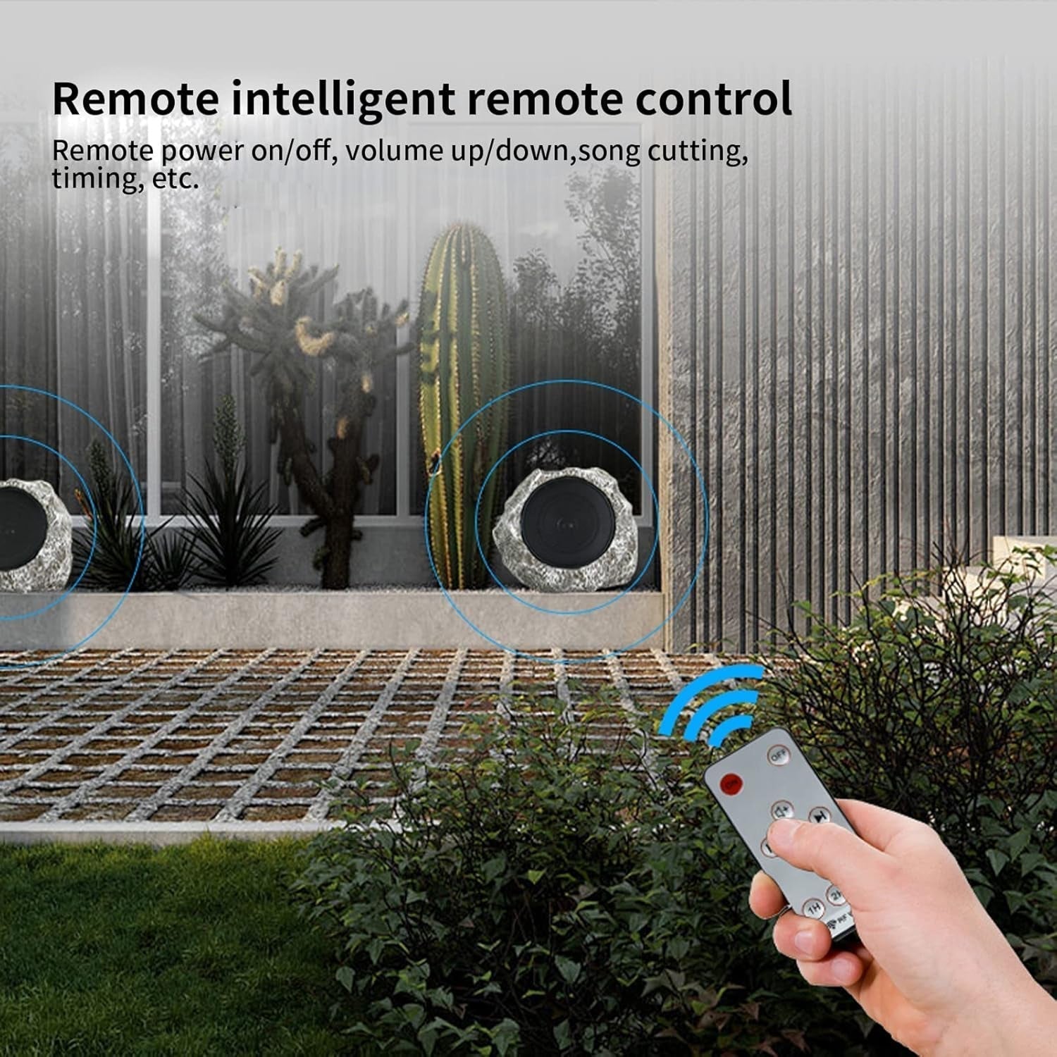 Solcelledrevne udendørs Bluetooth-højttalere til have og terrasse