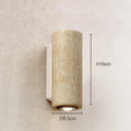 Solara Terra vegglampe travertin og tre varm hvit LED