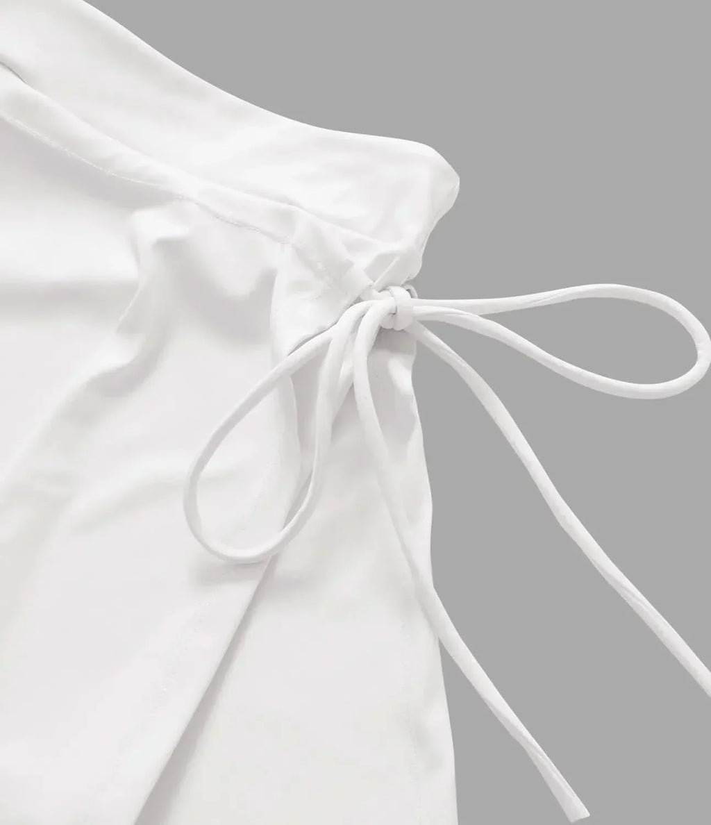Saia 2 em 1 LumaFlex CoolTouch Airy com Bolsos e Cinto de Laço para Mulheres Ativas
