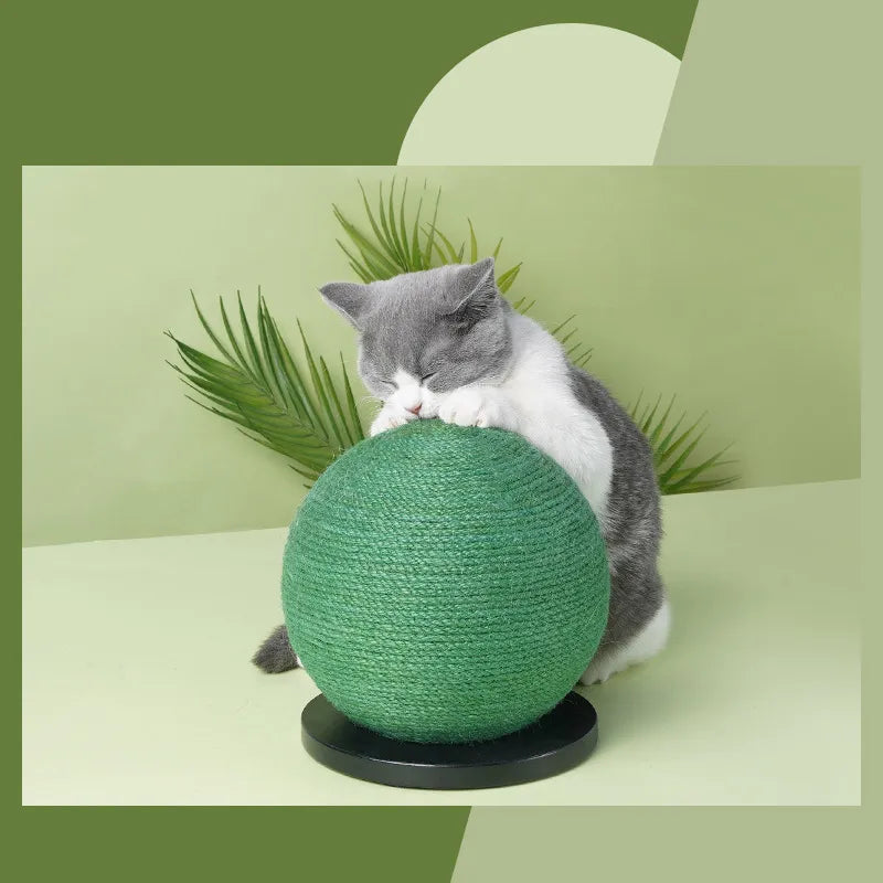 Sisal Cat Scratching Ball For Durable Claw Care And Fun Play