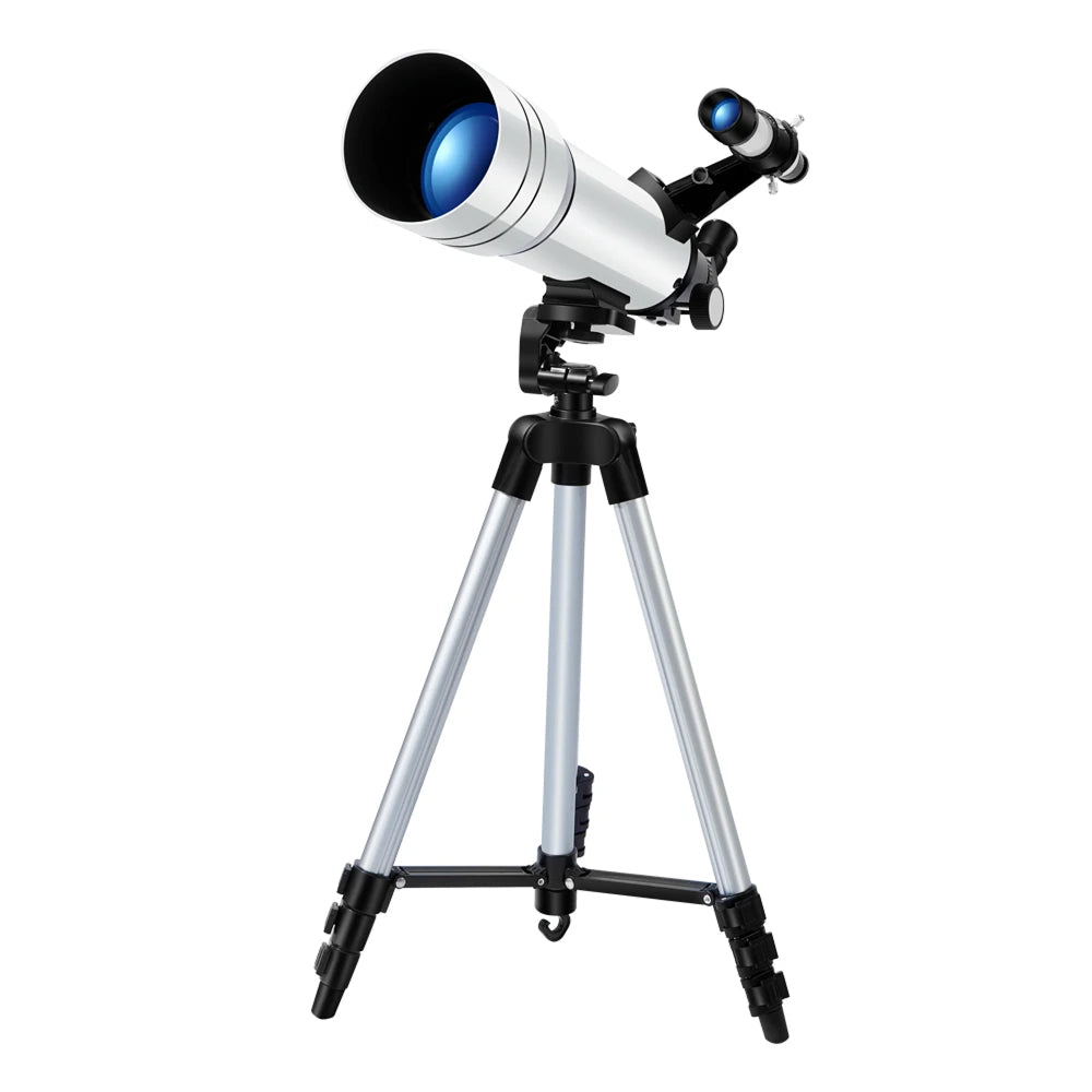 Dětský astronomický dalekohled, průměr objektivu 70 mm, 6násobné zvětšení, Barlow čočka, adaptér na telefon