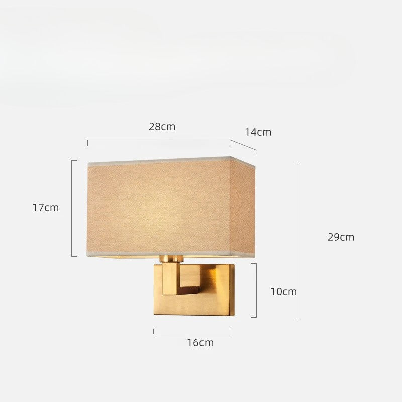 LumaNova Wall-Mounted Bedside Lamp with Fabric Shade