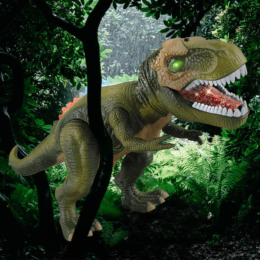 Zdalnie sterowana zabawka dinozaura Jurassic Rover z chodzeniem i rykiem