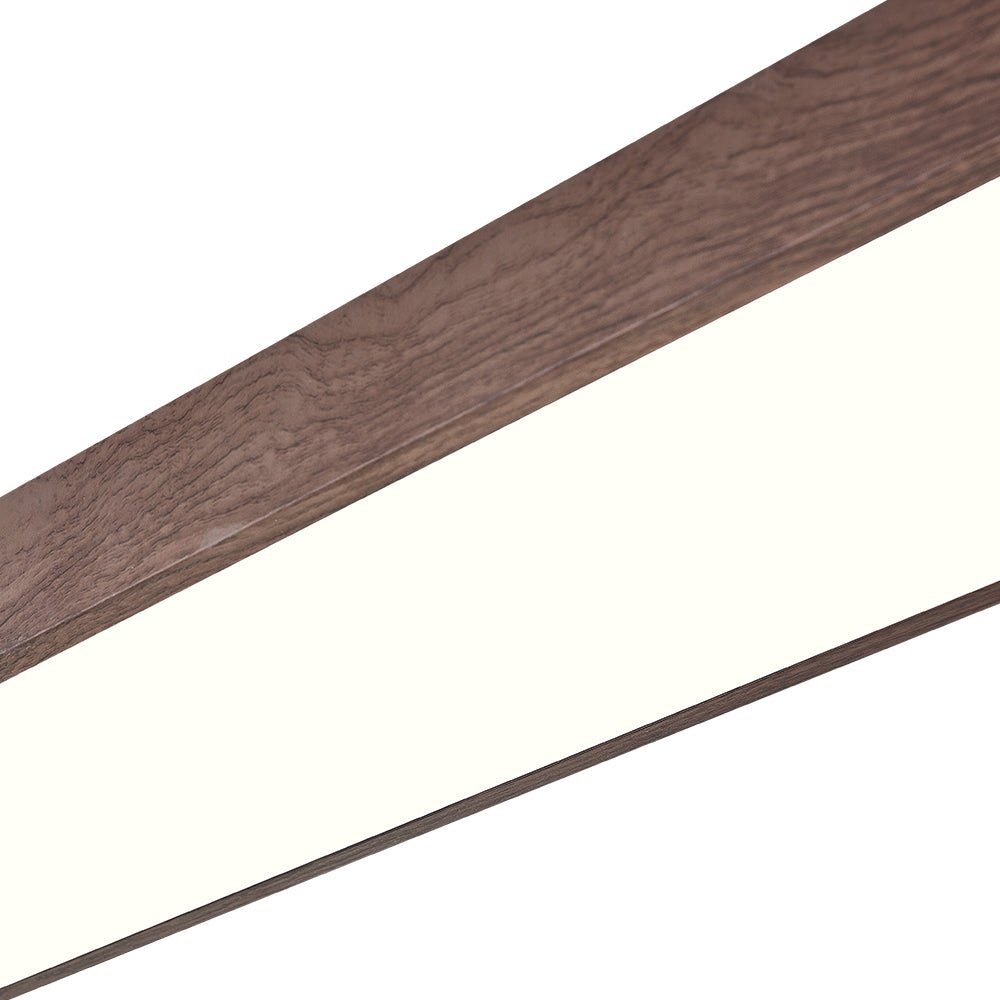 Nordic Glow LED Ceiling Flush Mount Oval with Wood Accent