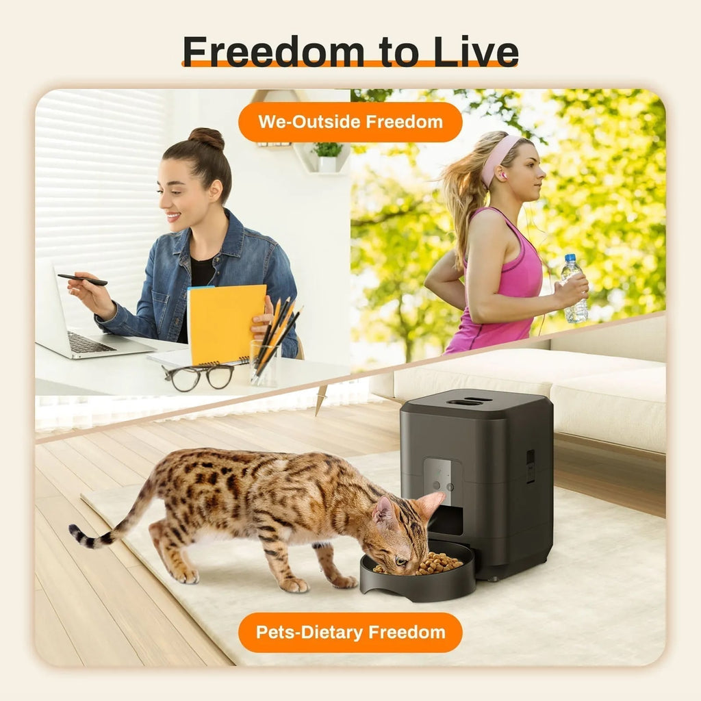 WiFi Smart Pet Feeder With Dual Power For Home Use