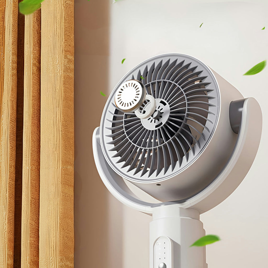Pěti rychlostní stojanový ventilátor v bílé barvě s oscilací pro domácí použití