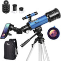 Telescopio rifrattore da 70 mm con treppiede per astronomia e osservazione della natura