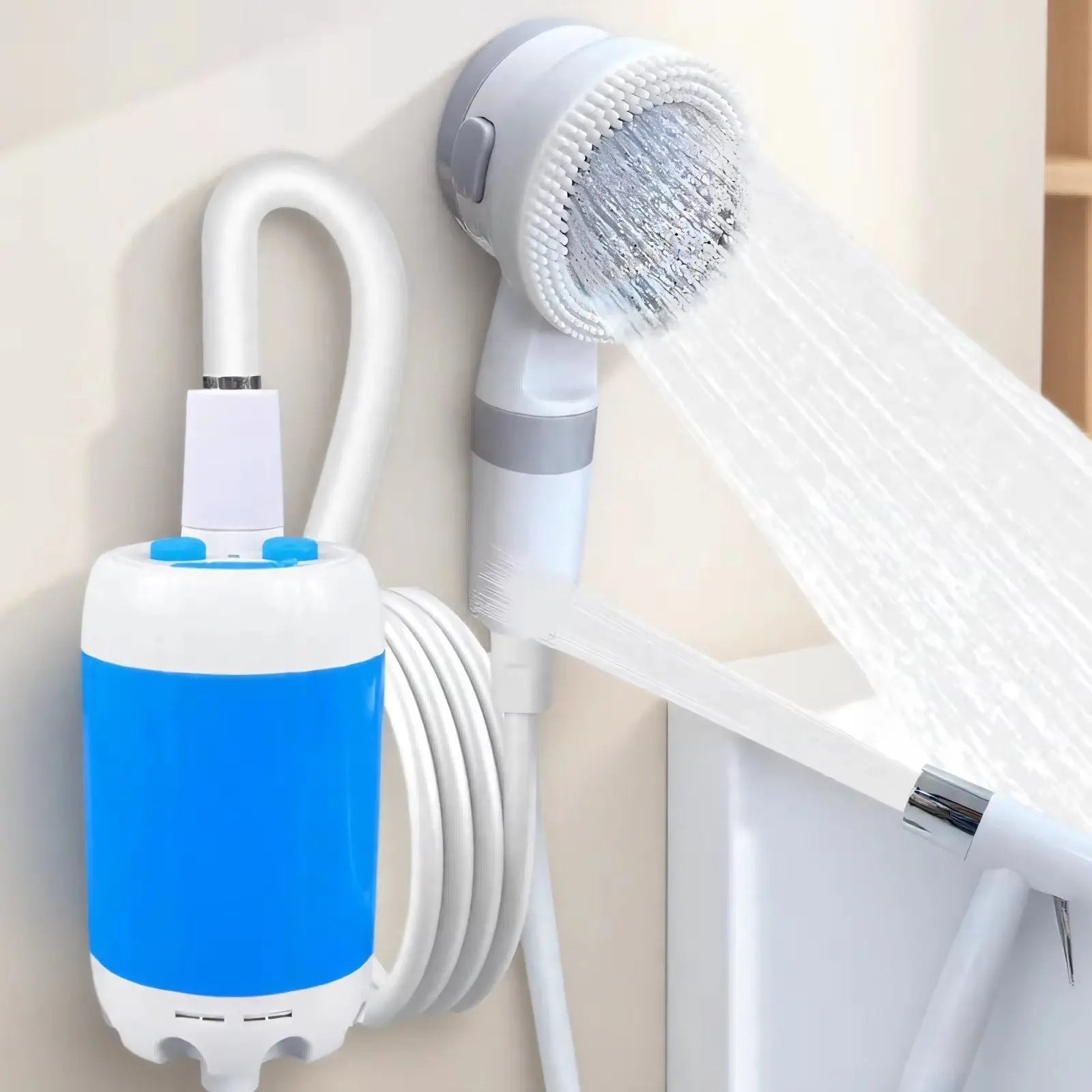 Ladattava USB-käyttöinen retkikäyttöinen suihku säädettävällä vesiruiskulla, kannettava