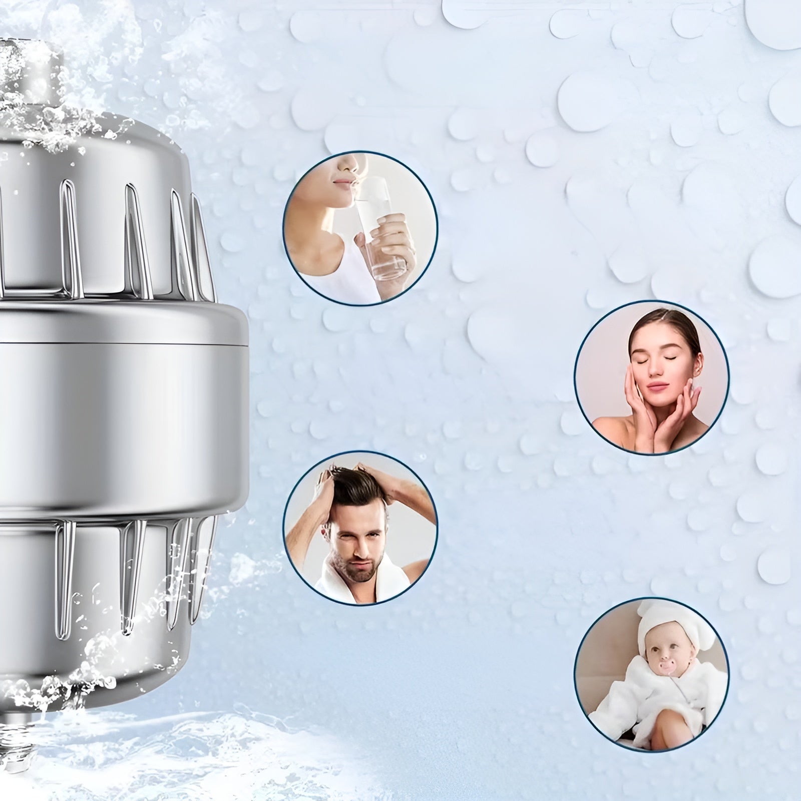 Chlorine-Reducing Shower Filter For Softer Skin And Hair Health