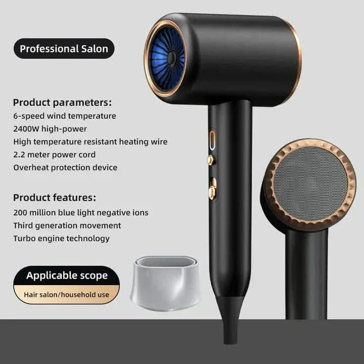 GLAMDRY 2400W Hair Dryer For Fast Frizz Control Styling