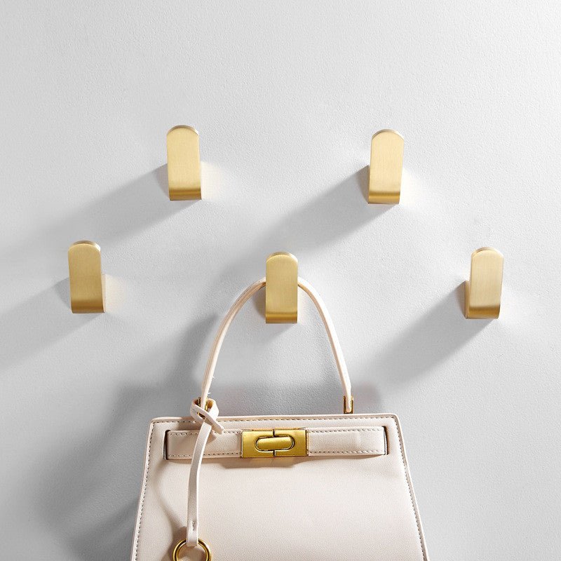 ELVANOR Modern Gold Brass Wall Hooks For Robes, Space-Saving And Elegant