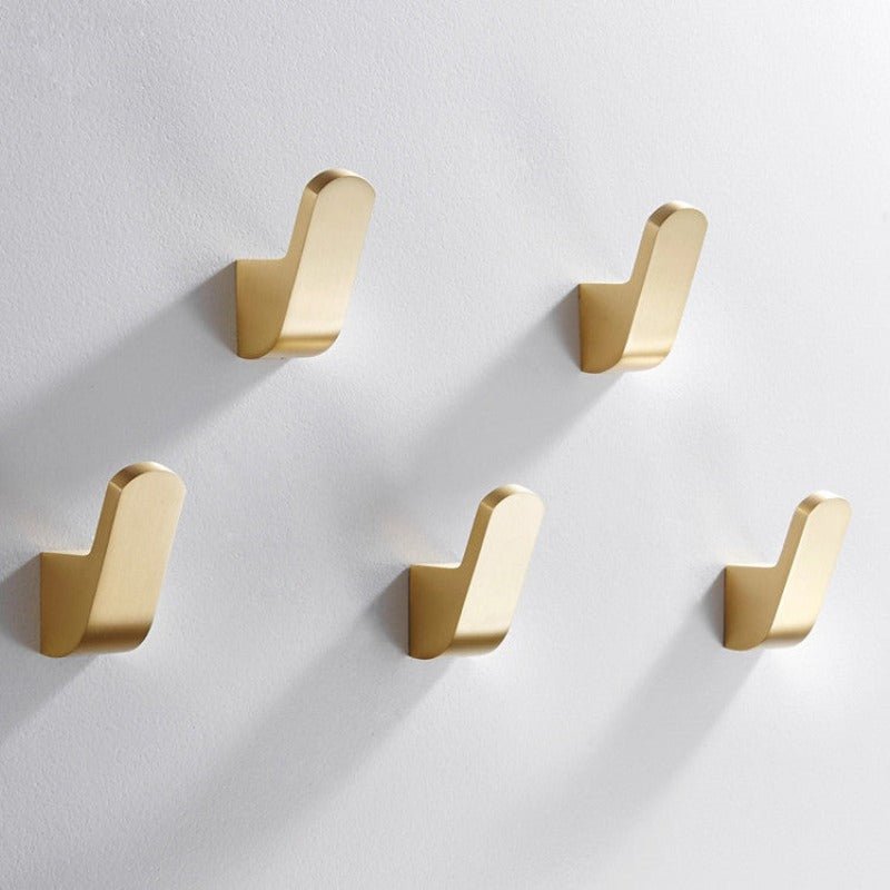 ELVANOR Modern Gold Brass Wall Hooks For Robes, Space-Saving And Elegant