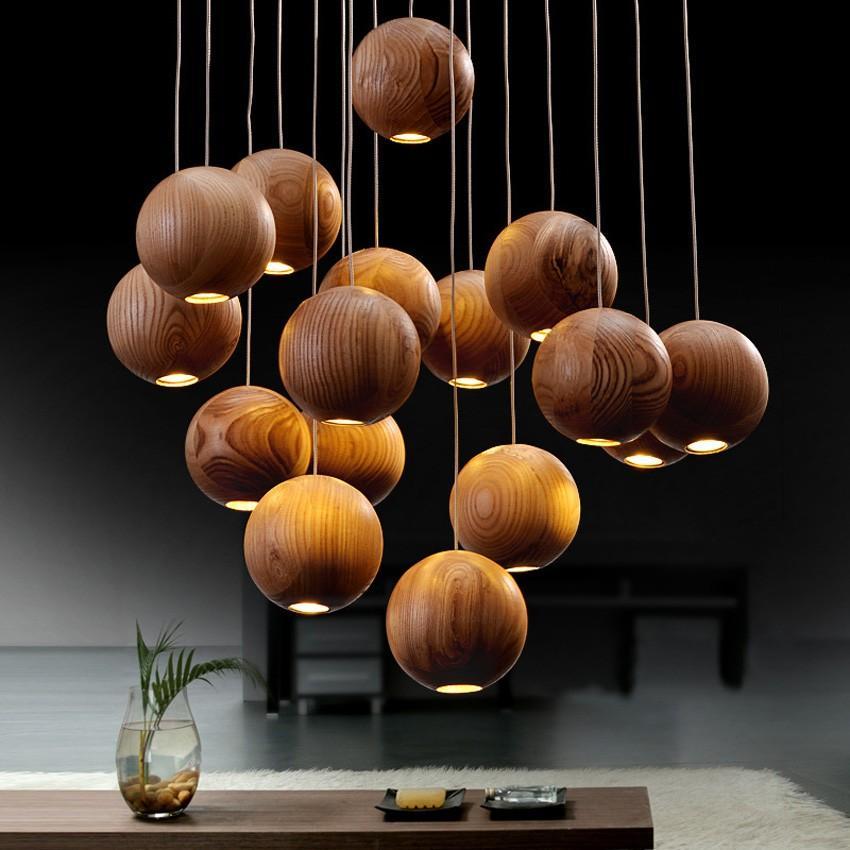 Sylva | Modern Solid Wood Orb Chandelier | Orntli