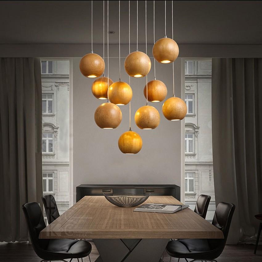 Sylva | Modern Solid Wood Orb Chandelier | Orntli