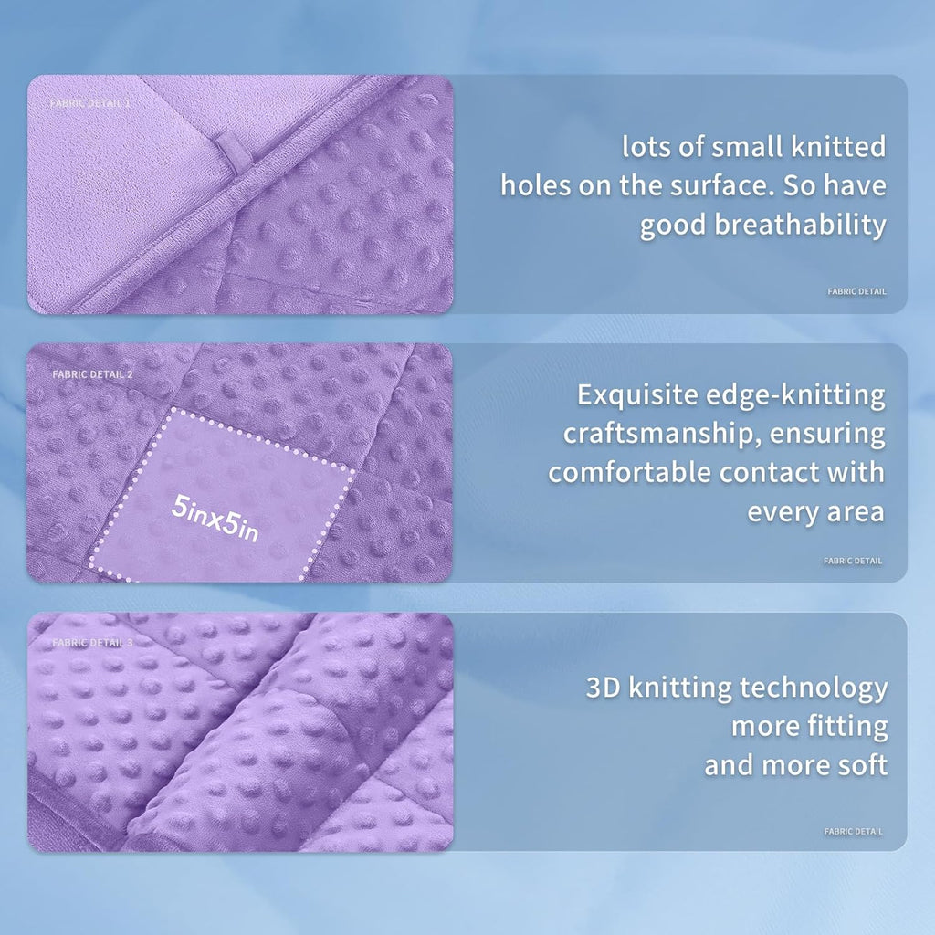 Manta con peso Cozy Comfort de puntos con microfibra refrescante para suavidad en todas las estaciones