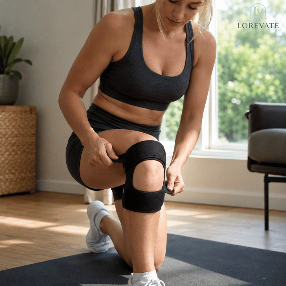 Breathable Knee Support With Adjustable Straps For Sports And Training