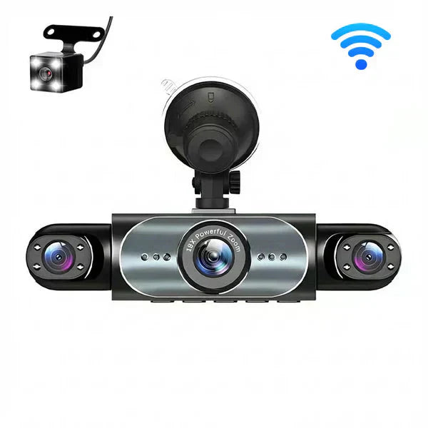 Telecamera per auto a 360 gradi con quattro obiettivi, visione notturna e funzione parcheggio, HD 1080P