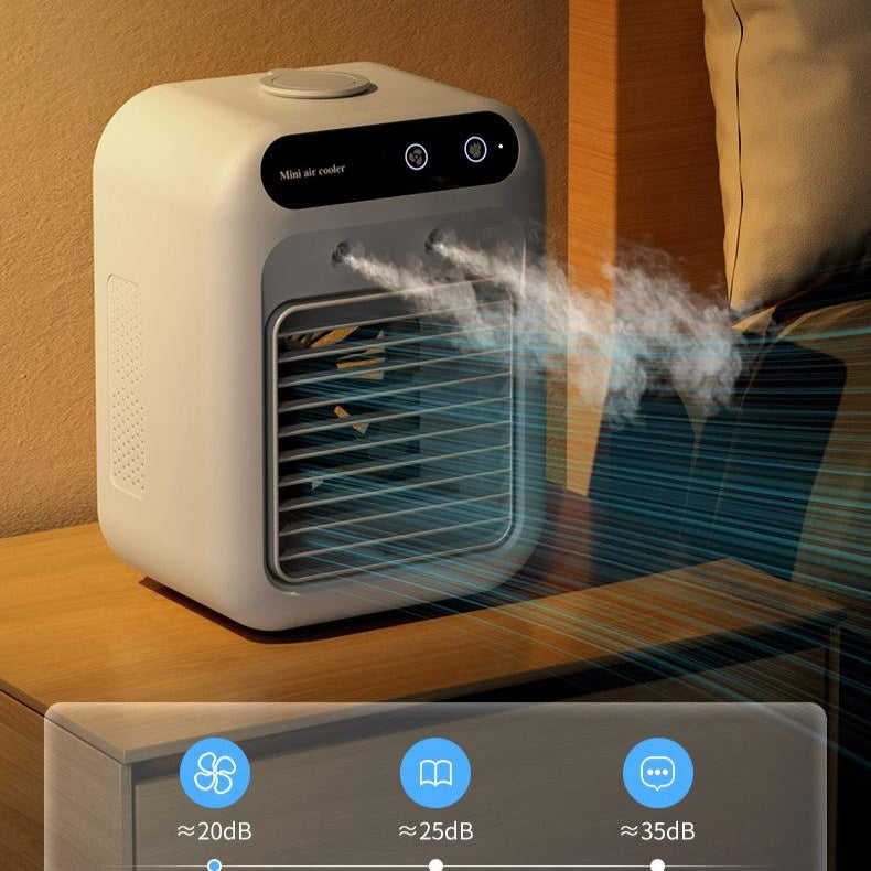 USB mini airconditioner met watermist en 1800mAh batterij, 3,7 uur gebruiksduur