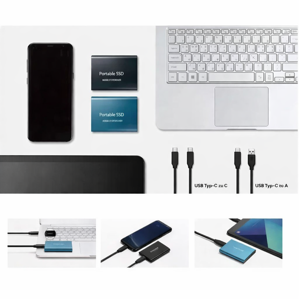 SSD esterno portatile da 2TB, unità solida ultra-veloce di dimensioni tascabili