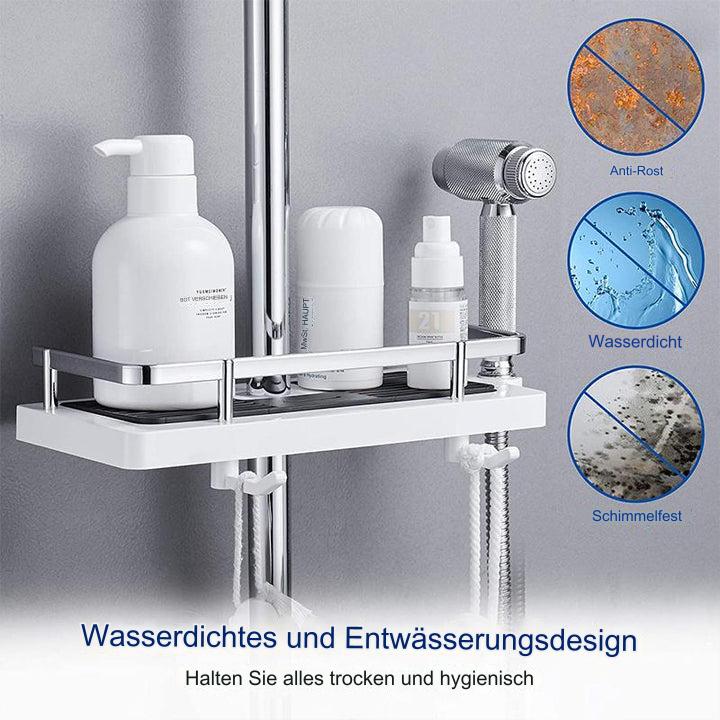 Stainless Steel Shower Shelf Clamp, Rust-Resistant, 5Kg Capacity