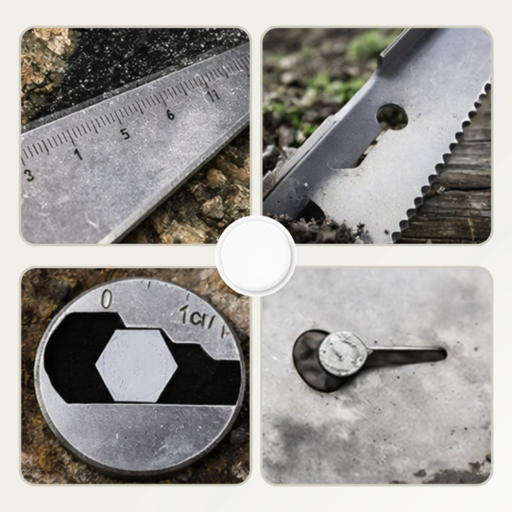 Compact Garden Shovel With Hardened Steel And Serrated Edge For Multiple Tasks