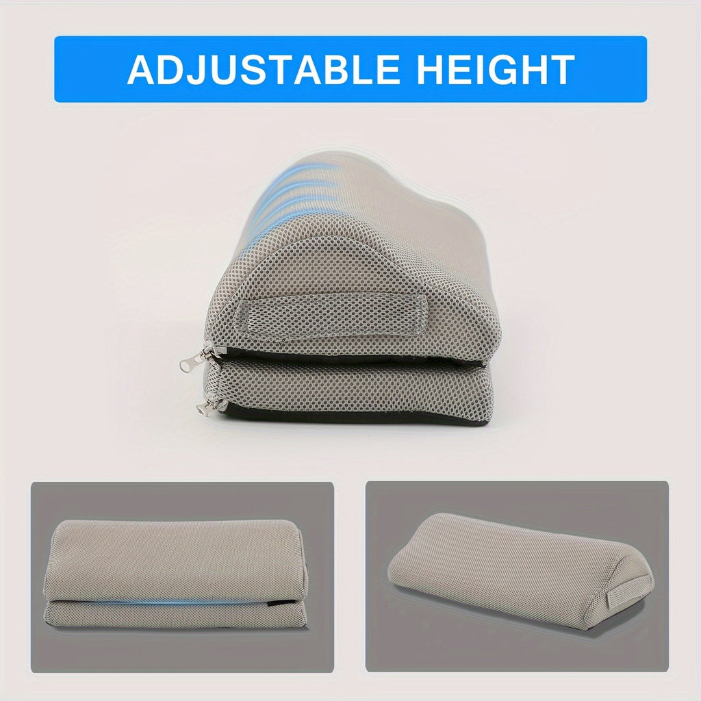 Poggiapiedi con memory foam per il comfort alla scrivania, altezza regolabile, copertura lavabile