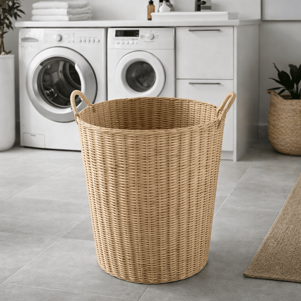 BASKELY Skládací úložný box ve stylu ratanu pro uklizené domovy